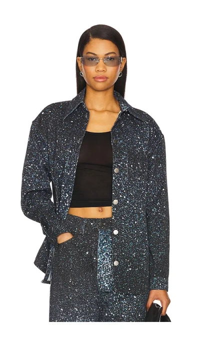 Giuseppe Di Morabito Embellished Denim Casual Jacket In Blue