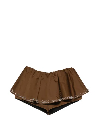 Giuseppe Di Morabito Embellished Shorts In Brown