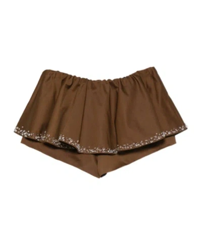 Giuseppe Di Morabito Embellished Shorts In Brown