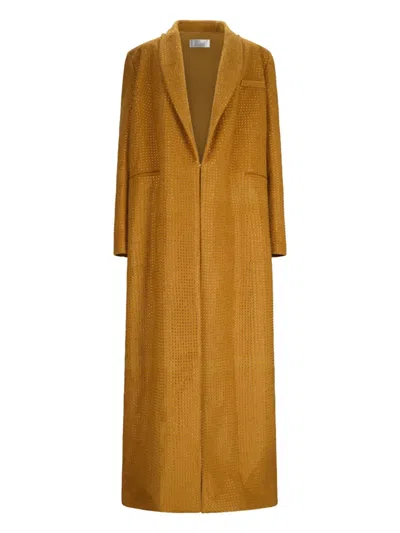 Giuseppe Di Morabito Embellished Single-breasted Coat In Yellow