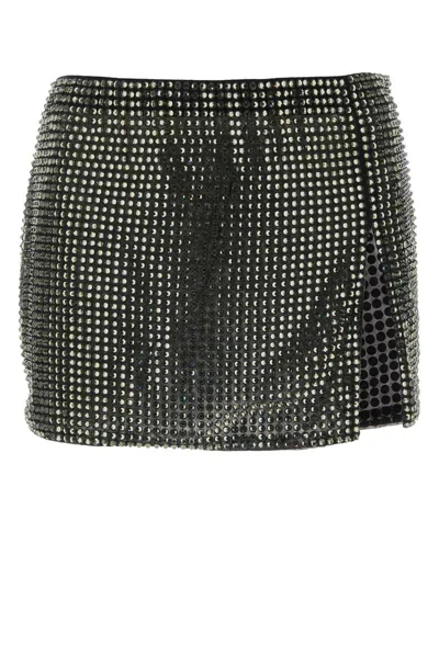 Giuseppe Di Morabito Embellished Slit Detailed Mini Skirt In Black