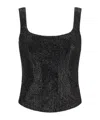 Giuseppe Di Morabito Embellished Square-neck Top In Black