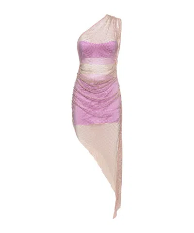 Giuseppe Di Morabito Embellished Stretch Jersey Midi Dress In Pink