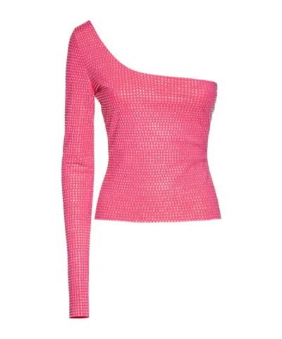 Giuseppe Di Morabito Embellished Stretch Lycra Top In Pink