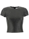 Giuseppe Di Morabito Black Short-sleeved Top With Crystals In 99|black