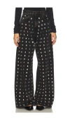Giuseppe Di Morabito Embellished Wide Leg Jean In Black