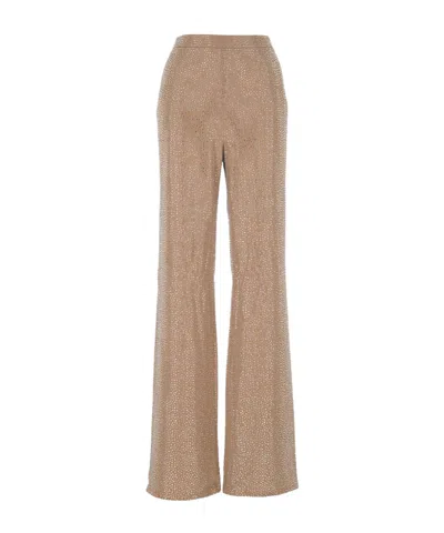 Giuseppe Di Morabito Embellished Wide-leg Pants In Brown