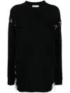 Giuseppe Di Morabito Decorative-stitches Knitted Minidress In Black