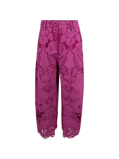 Giuseppe Di Morabito Embroidered Pants In Pink