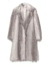 Giuseppe Di Morabito Belted Faux-fur Coat In Gray