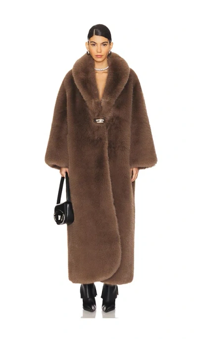 Giuseppe Di Morabito Faux Fur Coat In Brown