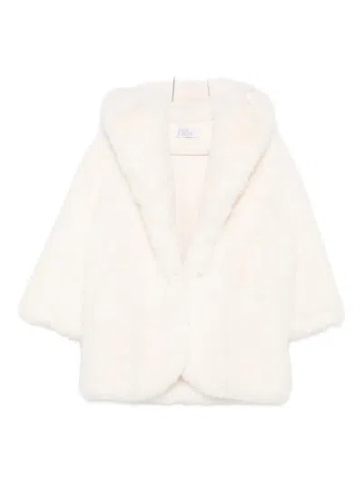 Giuseppe Di Morabito Faux-fur Hooded Coat In White