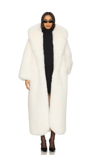 Giuseppe Di Morabito Faux Fur Hooded Coat In White