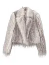 Giuseppe Di Morabito Faux Fur Short Coat In Gray