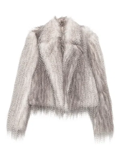 Giuseppe Di Morabito Faux-fur Jacket In Gray