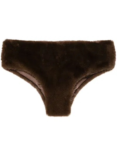 Giuseppe Di Morabito Kurze Shorts Aus Faux Fur In Brown