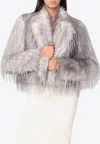 Giuseppe Di Morabito Faux Fur Short Coat In Gray