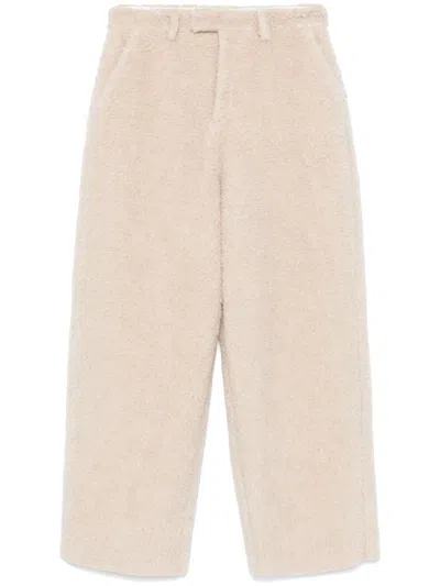 Giuseppe Di Morabito Faux-shearling Trousers In Neutrals