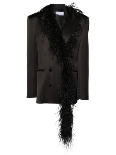 Giuseppe Di Morabito Feather-trim Detail Blazer In Black
