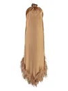 Giuseppe Di Morabito Asymmetrical Satin Dress With Open Back And Feather Hem