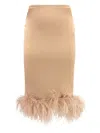 Giuseppe Di Morabito Feather-trim Midi Skirt