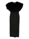 Giuseppe Di Morabito Kleid Mit Federn In Black