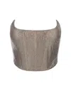 Giuseppe Di Morabito Rhinestone-embellished Strapless Top In Silver