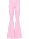 Giuseppe Di Morabito Shiny Viscose Jersey Flared Pants In Pink