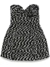 Giuseppe Di Morabito Floral-appliqué Bouclé Mini Dress In Black