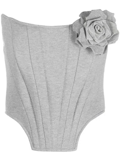 Giuseppe Di Morabito Womens Grey Jewel-neck Asymmetric Cotton-jersey Top In Gray