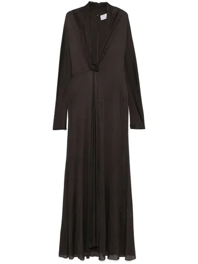 Giuseppe Di Morabito Floral-appliqué Maxi Dress In Brown