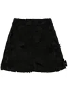 Giuseppe Di Morabito Floral-guipure Mini Skirt In Black
