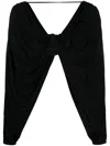 Giuseppe Di Morabito Flower-detailing V-neck Top In Black