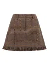 Giuseppe Di Morabito Fringed Check Mini Skirt In Multi