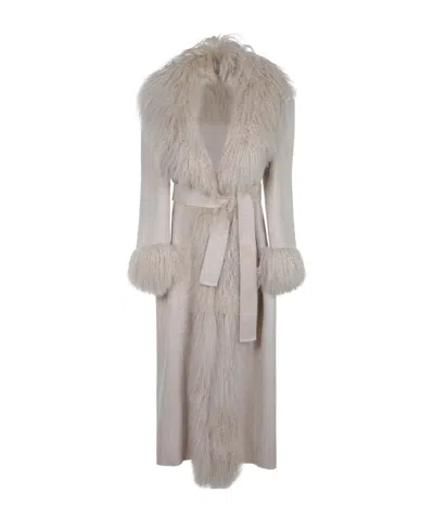 GIUSEPPE DI MORABITO GIUSEPPE DI MORABITO FUR-TRIMMED BELTED COAT
