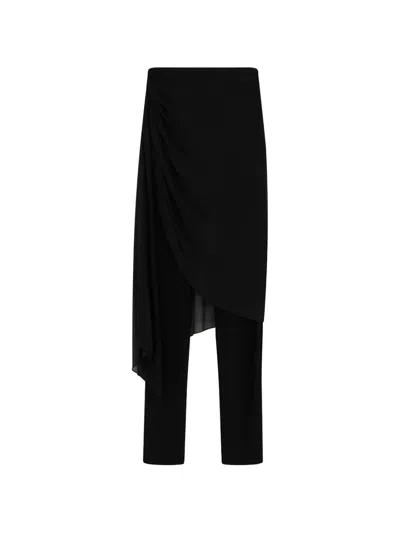 Giuseppe Di Morabito Gathered Draped Trousers In Black