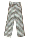Giuseppe Di Morabito Gingham-check Braided-trimmed Trousers In Blue