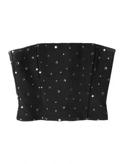 Pre-owned Giuseppe Di Morabito Graphic Print Strapless Top In Blue