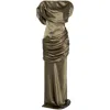 Giuseppe Di Morabito Silk Maxi Dress In Green