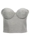 Giuseppe Di Morabito Structured Cups Cropped Bustier Top In Grey