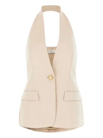 GIUSEPPE DI MORABITO HALTER-NECK BUTTONED JACKET