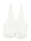 Giuseppe Di Morabito Halterneck Fringed Top In White