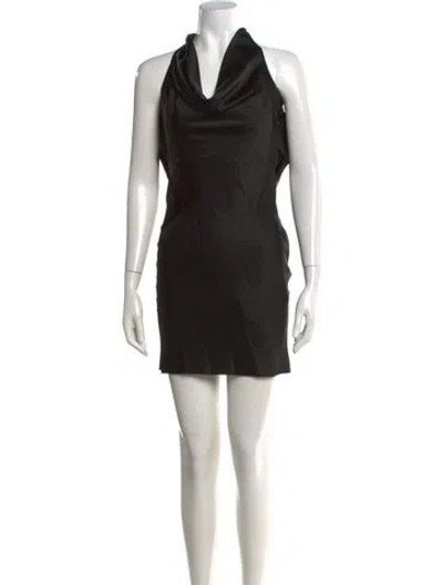 Pre-owned Giuseppe Di Morabito Halterneck Mini Dress In Black
