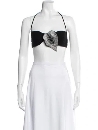 Pre-owned Giuseppe Di Morabito Halterneck Sleeveless Crop Top W/ Tags In White