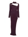 Giuseppe Di Morabito High Neck Dress With Cut-out In Purple