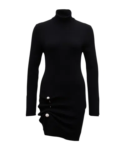 Giuseppe Di Morabito High Neck Ribbed Dress In Black
