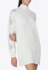 Giuseppe Di Morabito High-neck Wool And Cashmere Mini Dress In White