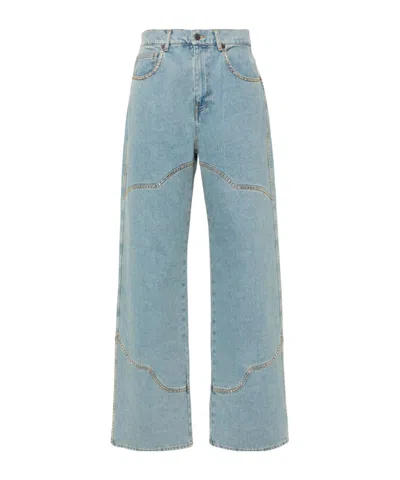 GIUSEPPE DI MORABITO HIGH-RISE STRAIGHT-LEG JEANS