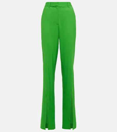 Giuseppe Di Morabito High-rise Wool-blend Pants In Grün