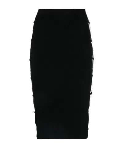 Giuseppe Di Morabito High-waist Lace-detailed Skirt In Black